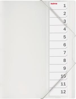 KOLMA Pendenzenmappe A4 11.212.00 transparent 12-teilig