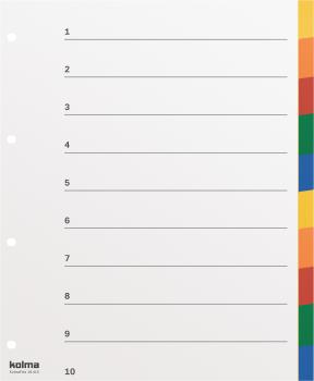 KOLMA Register PP XL A4 18.412.20 10-teilig, blanko