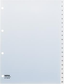 KOLMA Register transparent A4 21.120.00 1-20