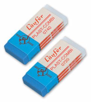 LÄufer radierer plast combi 69849 2 stück 65x21x12mm - Laeufer-69849-4006677698492-02