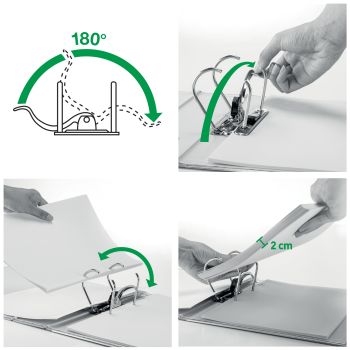 LEITZ Ordner 180° PP 5.2cm 10155085 grau A4