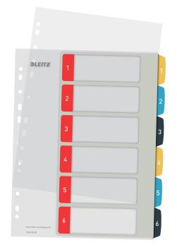 LEITZ Register Cosy PP multicolor A4 1246-00-00 Zahlen 1-6