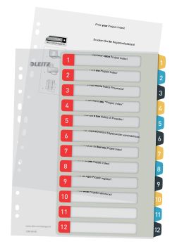 LEITZ Register Cosy PP multicolor A4 1248-00-00 Zahlen 1-12