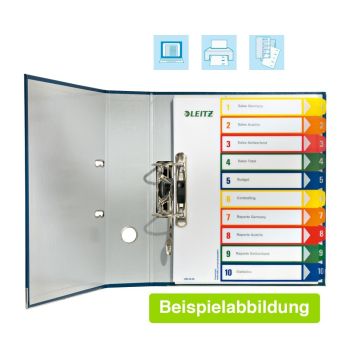 LEITZ Register PC-beschriftbar A4 12940000 1-12 transparent