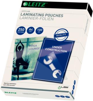 LEITZ Laminiertasche A4 16935 glanz, 250my 100 Stk