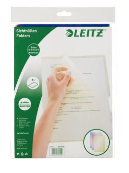 LEITZ Premium Sichthülle PVC A4 41006099 transparent, ass. 5 Stück