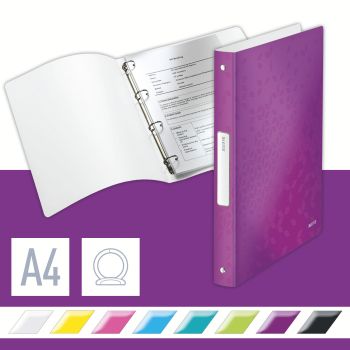 LEITZ Ringbuch WOW PP A4 42580062 violett 25mm