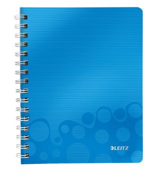 LEITZ Spiralbuch WOW PP A5 46390036 blau 80 Blatt