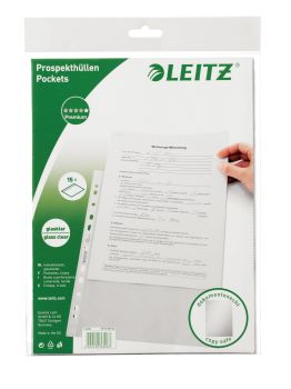 LEITZ Zeigetaschen PP A4 47700002 glasklar, 0,08mm 100 Stück