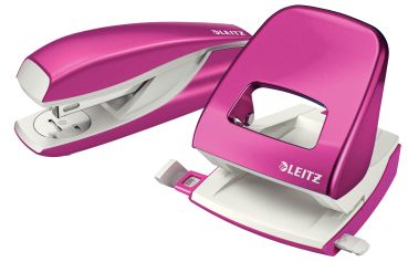 LEITZ Locher/Hefter WOW 5095-12-23 pink, Bundle