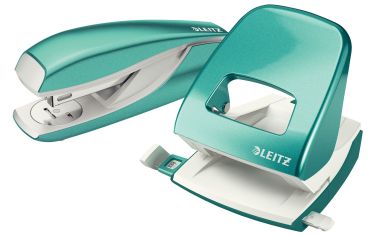 LEITZ Locher/Hefter WOW 5095-12-51 eisblau, Bundle