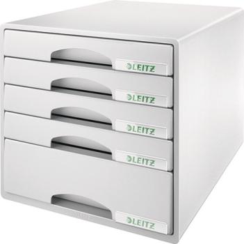 LEITZ Schubladenbox Plus grau 52110085 5 Fächer