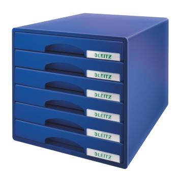 LEITZ Schubladenbox Plus blau 52120035 6 Fächer