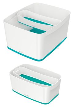 LEITZ MyBox Aufbewahrungsschale 5258-10-51 länglich, weiss/eisblau