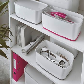 LEITZ MyBox Aufbewahrungsschale 52581023 länglich weiss/pink