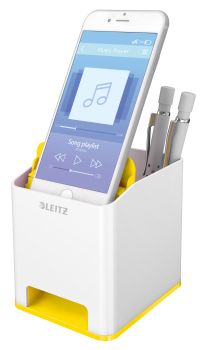 LEITZ Sound Stifteköcher WOW 5363-10-16 weiss/gelb