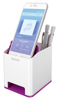 LEITZ Sound Stifteköcher WOW 5363-10-62 weiss/violett