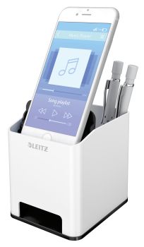 LEITZ Sound Stifteköcher WOW 5363-10-95 weiss/schwarz