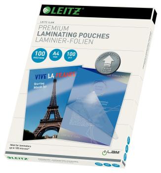 LEITZ Laminiertasche A4 74300002 glanz, 125my 100 Stk