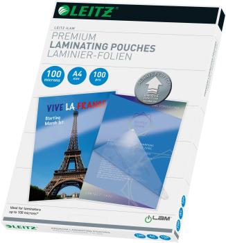 LEITZ Laminiertasche A4 74780000 glanz, 80my 100 Stk