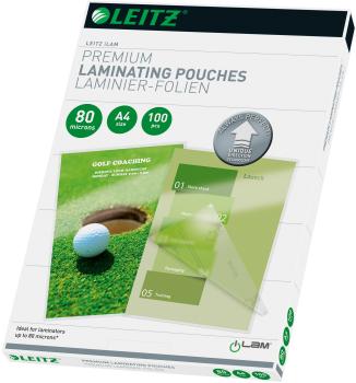 LEITZ Laminiertasche A4 74800000 glanz, 100my 100 Stk