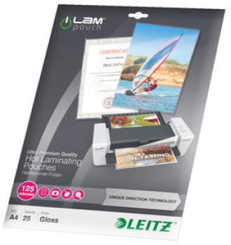 LEITZ Laminiertasche A4 74820000 glanz, 125my 25 Stk