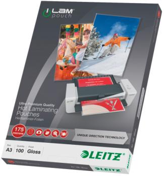 LEITZ Laminiertasche A3 74900000 glanz, 175my 100 Stk