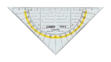 LINEX Geometriedreieck 14cm 100414085 transparent