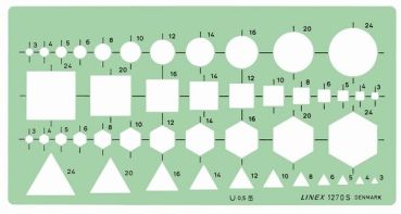 LINEX Kombinationsschablone 100414320 geometrische Grundfiguren