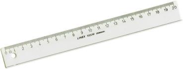 LINEX Schullineal 20cm 1020M transparent