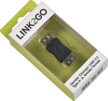 LINK2GO Gender Changer USB 2.0 GC2114BB Type A - A, female/female