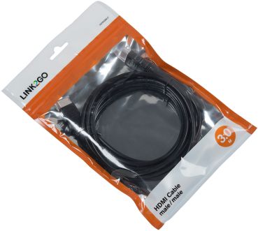 LINK2GO HDMI Cable HD1013MLP male/male, 3.0m