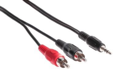 LINK2GO Stereo Cable, 3.5-Cinch SC2113KBB male/male, 2.0m