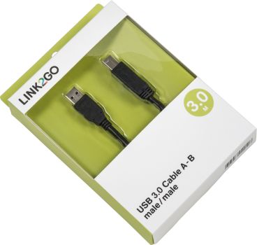 LINK2GO USB 3.0 Cable A-B US3213MBB male/male, 3.0m