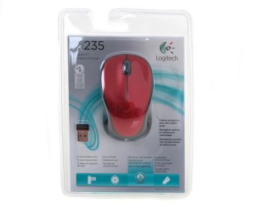 LOGITECH M235 Wireless Mouse 910-002496 red