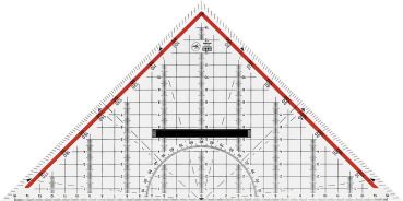 M+R Geometriedreieck 30cm 723320100 abnehmbarer Griff Acryl