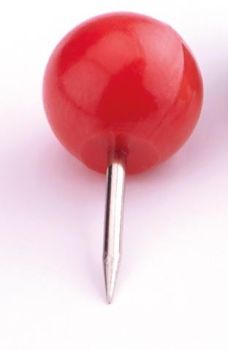 MAGNETOPLAN Pinwand-Nadeln 111165106 rot, 6x17mm 100 Stück