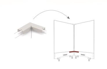 MAGNETOPLAN Top-Connector double corner 1146097 weiss, für Infinity Wall