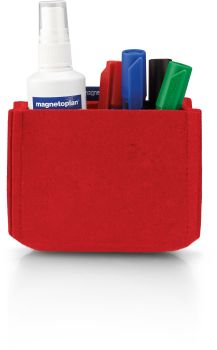 MAGNETOPLAN Stiftehalter magnetoTray M 1227706 rot, Filz recyceled