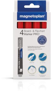 MAGNETOPLAN Kombimarker Pro+ 1228106 rot 4 Stk.