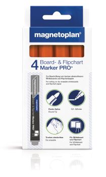 MAGNETOPLAN Kombimarker Pro+ 1228144 orange 4 Stk.