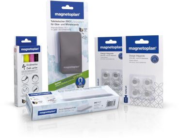 MAGNETOPLAN Zubehör Set für Glasboards 1346050 14-teilig