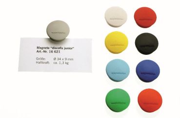 MAGNETOPLAN Magnet Discofix Junior 34mm 1662103 blau 10 Stk.