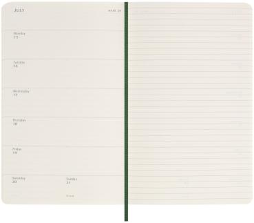 MOLESKINE Wochen-Notizkalender 2024 056598857078 1W/1S, myrt grün, SC, L/A5