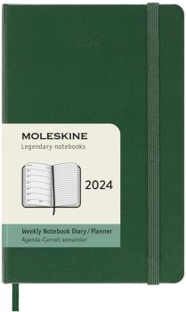 MOLESKINE Wochen-Notizkalender 2024 056598857085 1W/1S, myrt grün, HC , P/A6