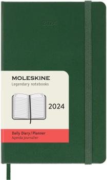 MOLESKINE Tageskalender 2024 056598857306 1T/1S, grün, HC, P/A6