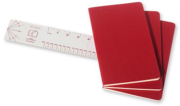 MOLESKINE Notizheft Cahier A5 103-8 blanko, rot 3 Stück