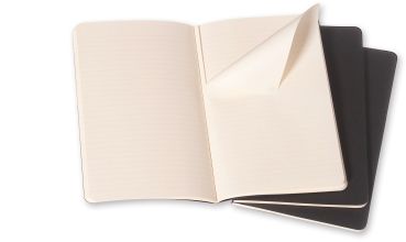 MOLESKINE Notizheft Cahier A5 495-6 liniert, schwarz 3 Stück