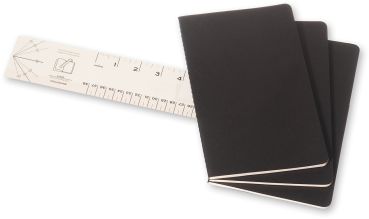 MOLESKINE Notizheft Cahier A5 495-6 liniert, schwarz 3 Stück