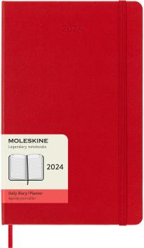 MOLESKINE Tageskalender 2024 56598856491 scharlachrot, 1T/S, HC, L/A5